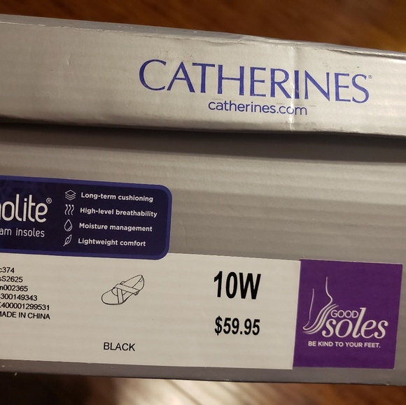 Catherine's black closed toe heels 10W - Picture 5 of 5